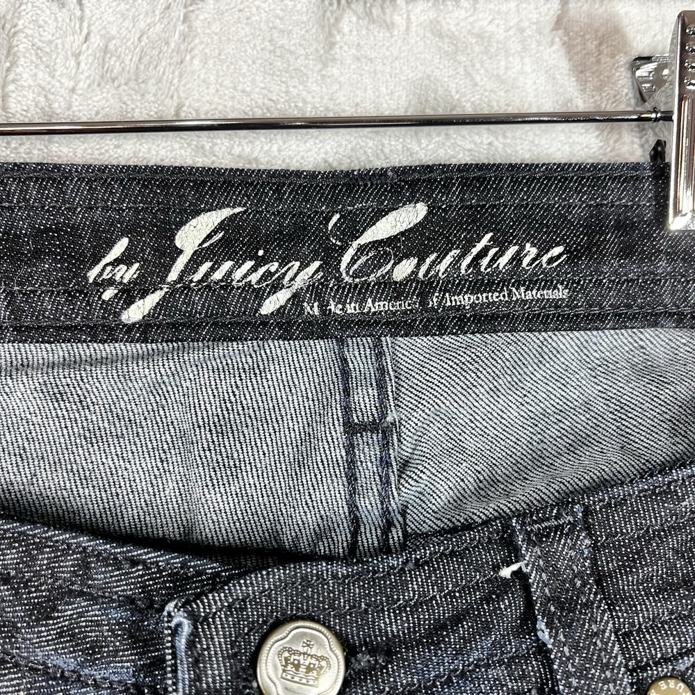 Juicy Couture Flare Jeans Womens 27 Dark Wash Low Rise Stretch Retro Y2K USA - Picture 6 of 11